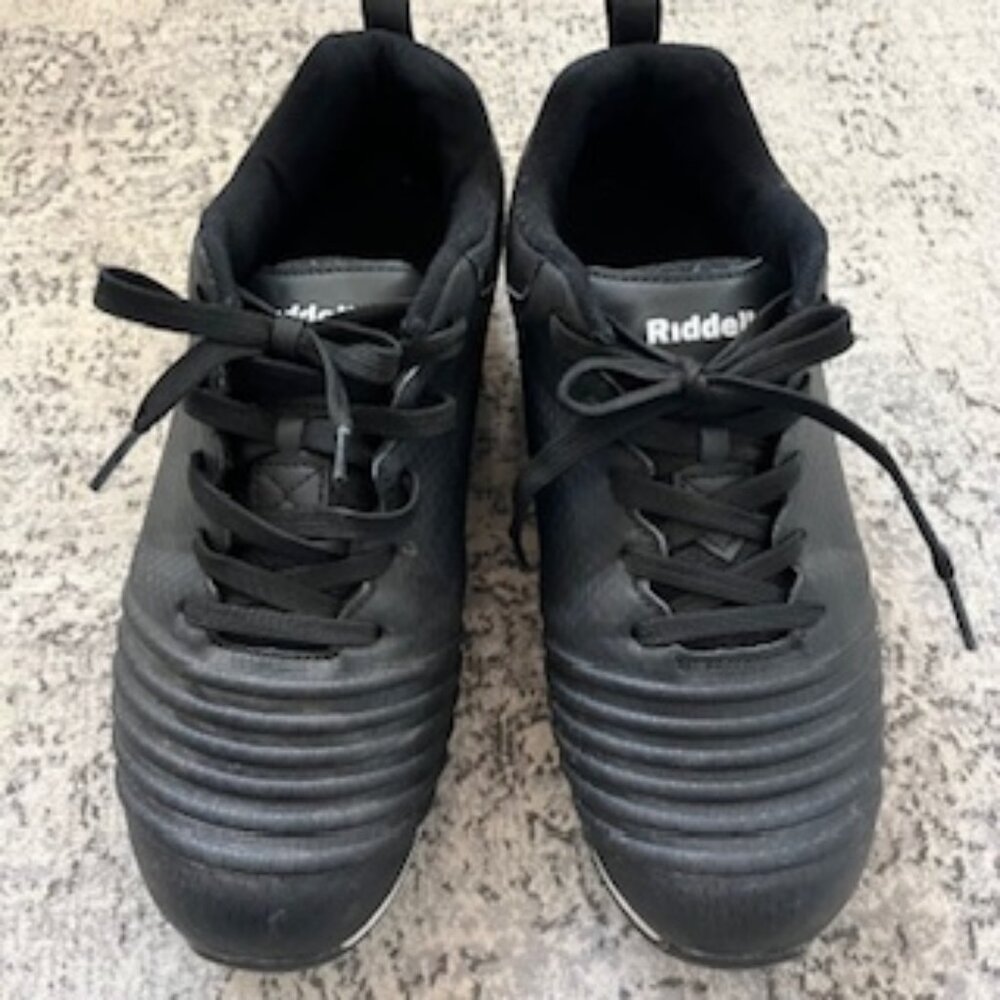 🧡3/15 Riddell Edge Low Cut Football Cleats Black Men's 8